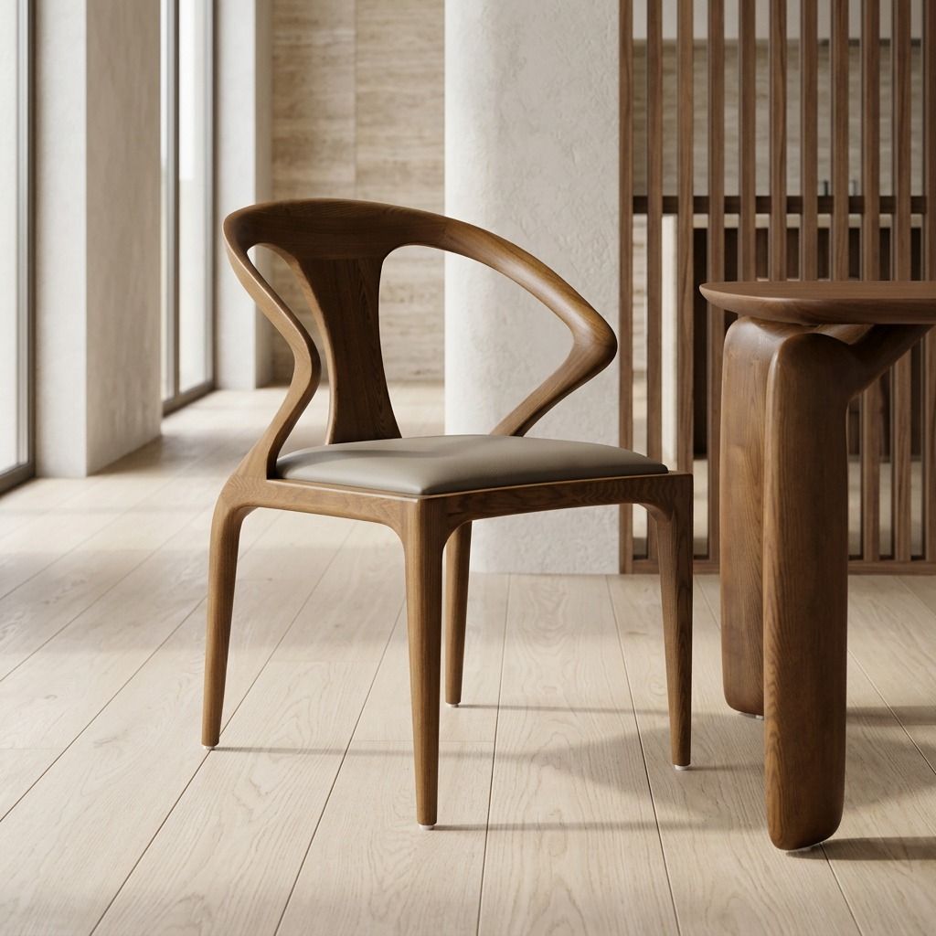 Faux Leather Dining Arm Chair, Modern Upholstered Wood Frame Chair