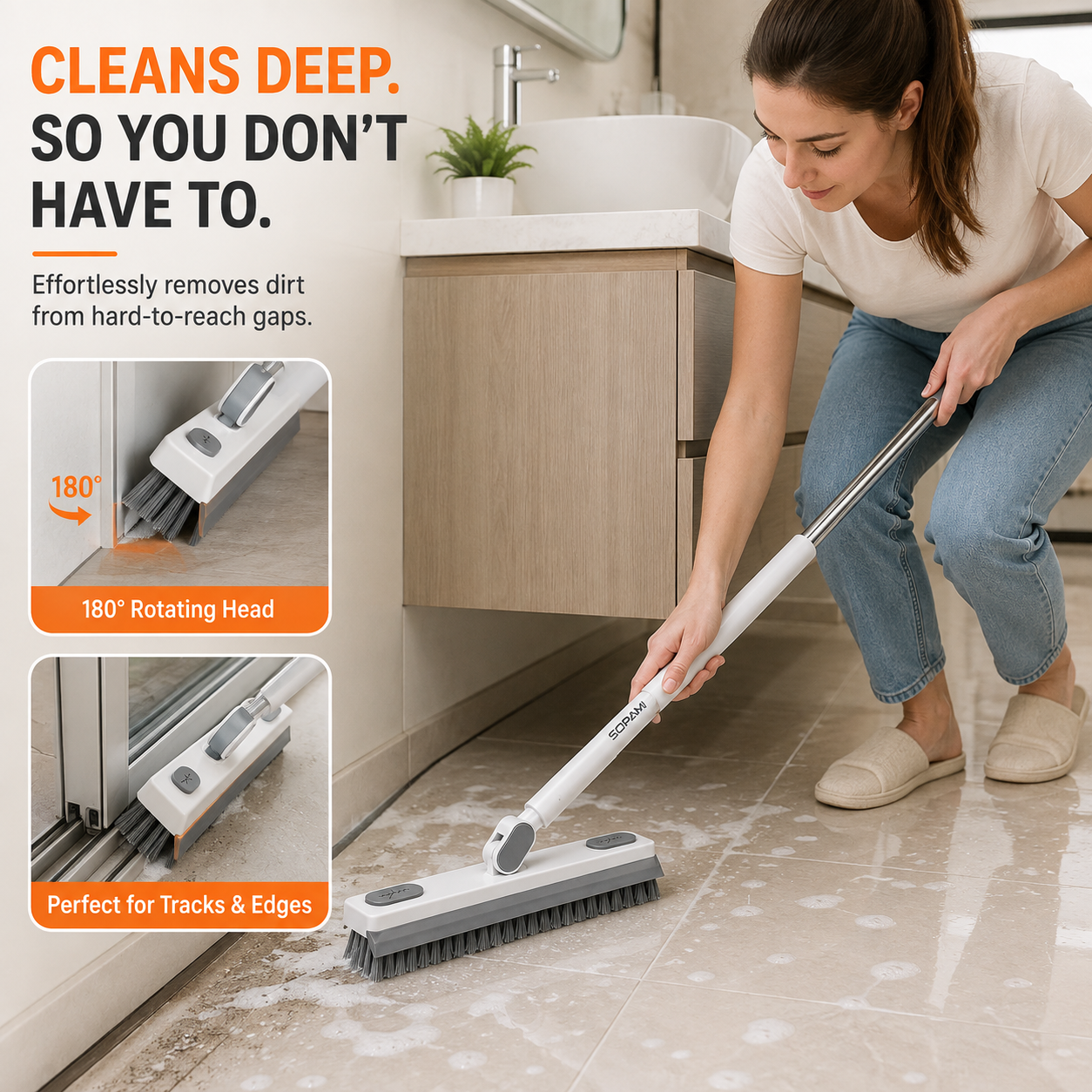 Bloomorix™ 180° Rotating Gap Cleaning Tool
