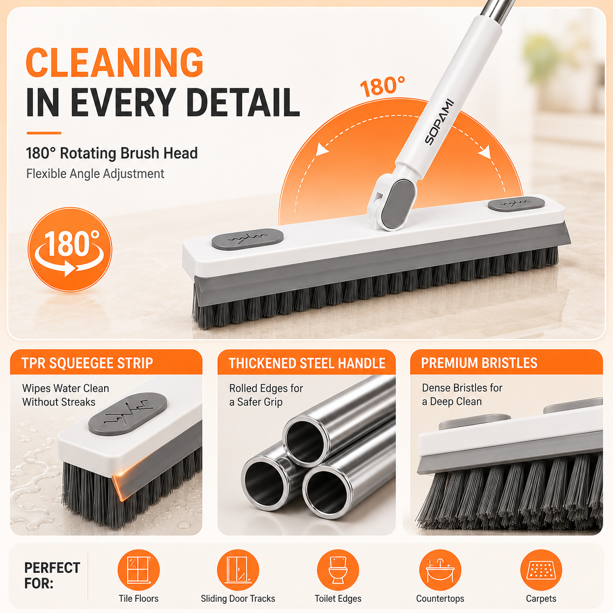 Bloomorix™ 180° Rotating Gap Cleaning Tool