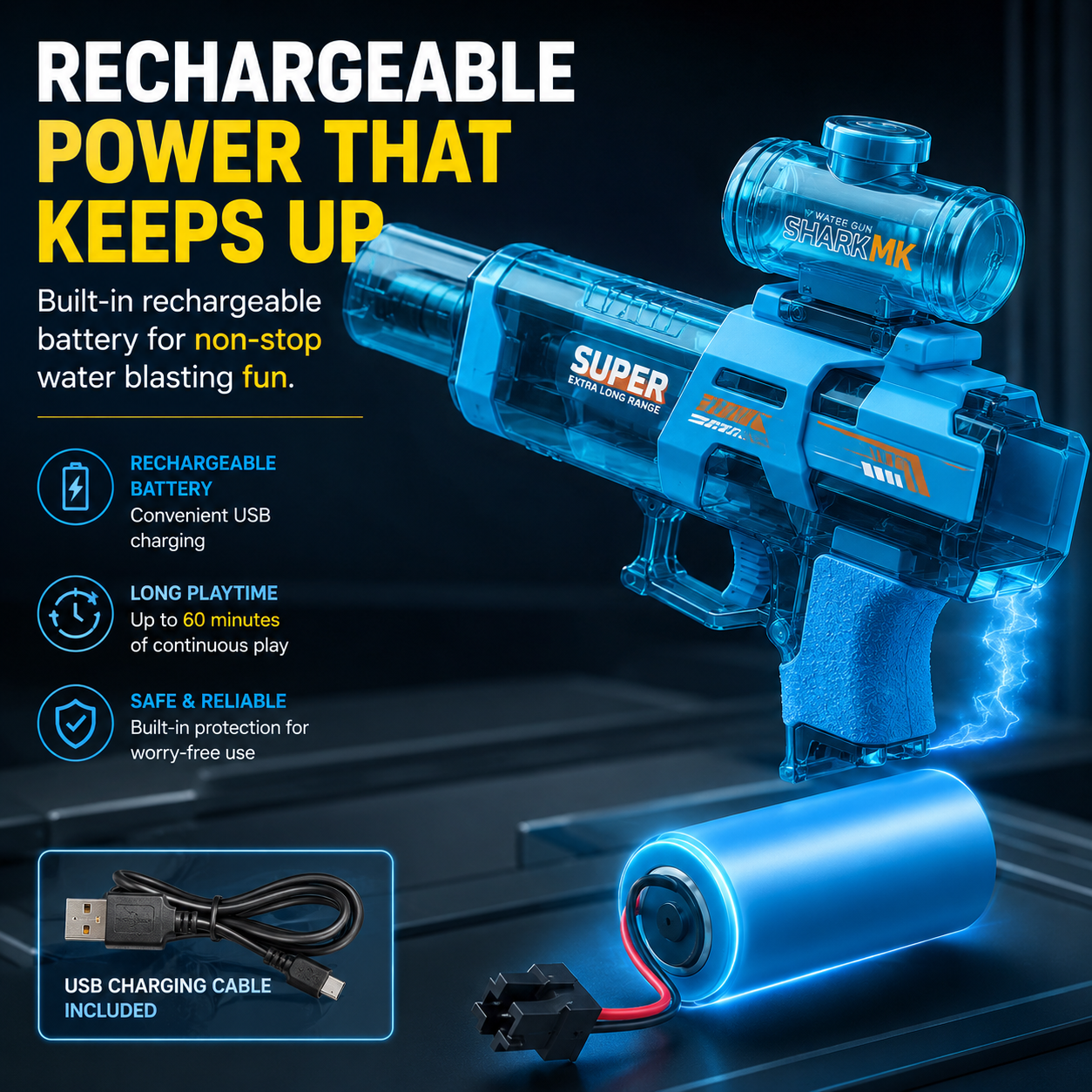 Bloomorix Ultimate Water Gun – Automatic Electric Blaster