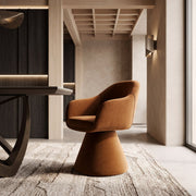 Swivel Dining Chair, Modern Upholstered Kitchen Chair with Iron Frame