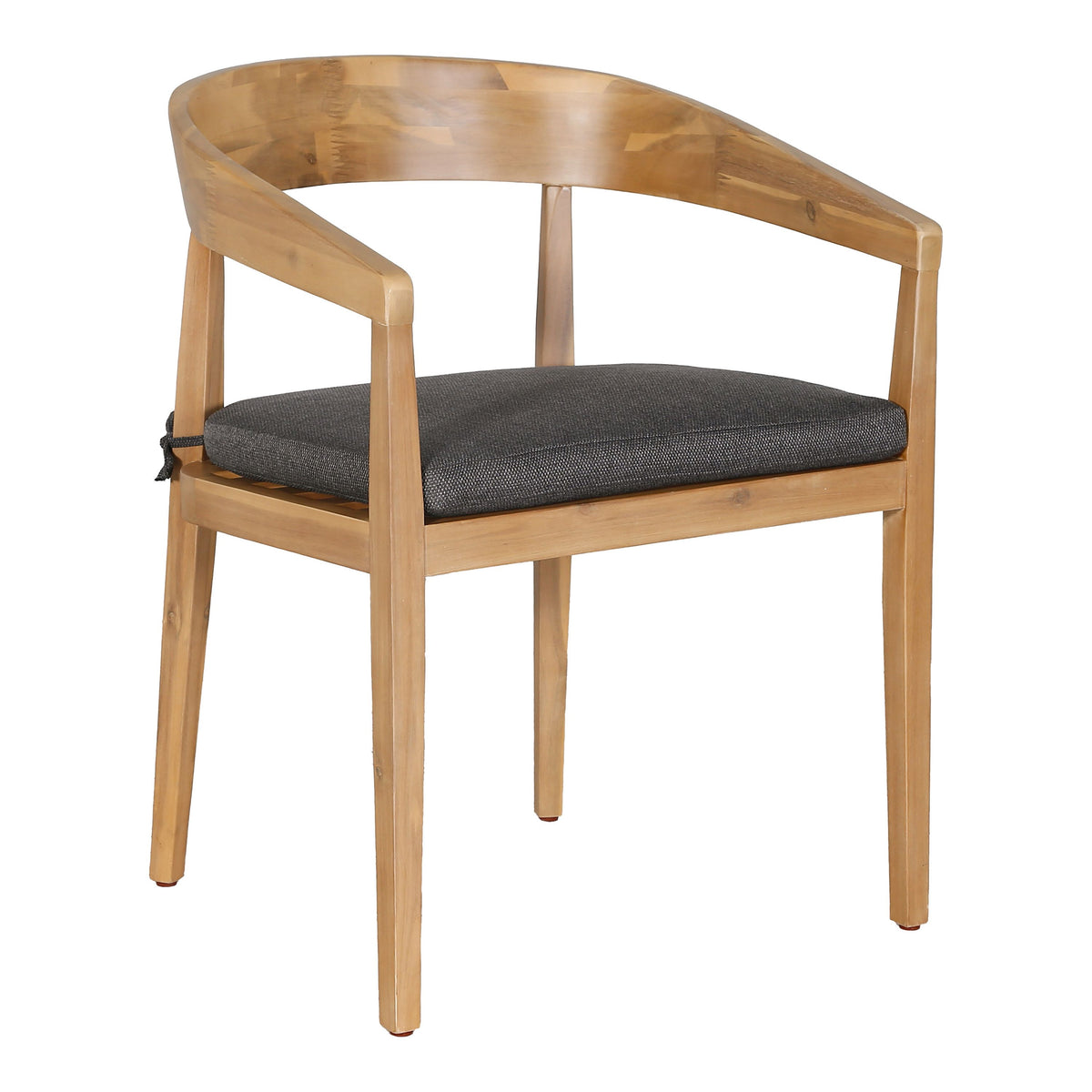 Outdoor Teak Look Dining Set, Eucalyptus Patio Table with Gray Chairs