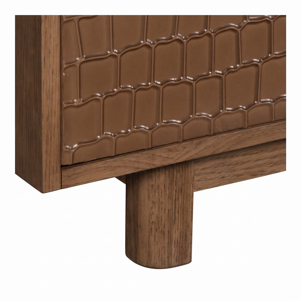 Walnut Sideboard Buffet, Modern Wood Credenza with Adjustable Shelves