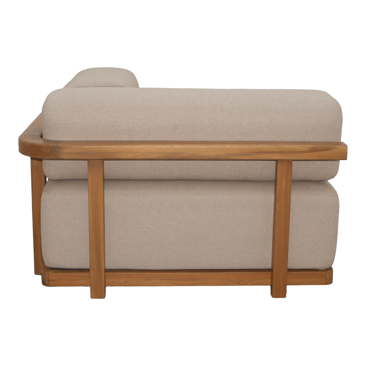 Teak Outdoor Corner Seat, Modular Patio Sectional Piece with Cushions