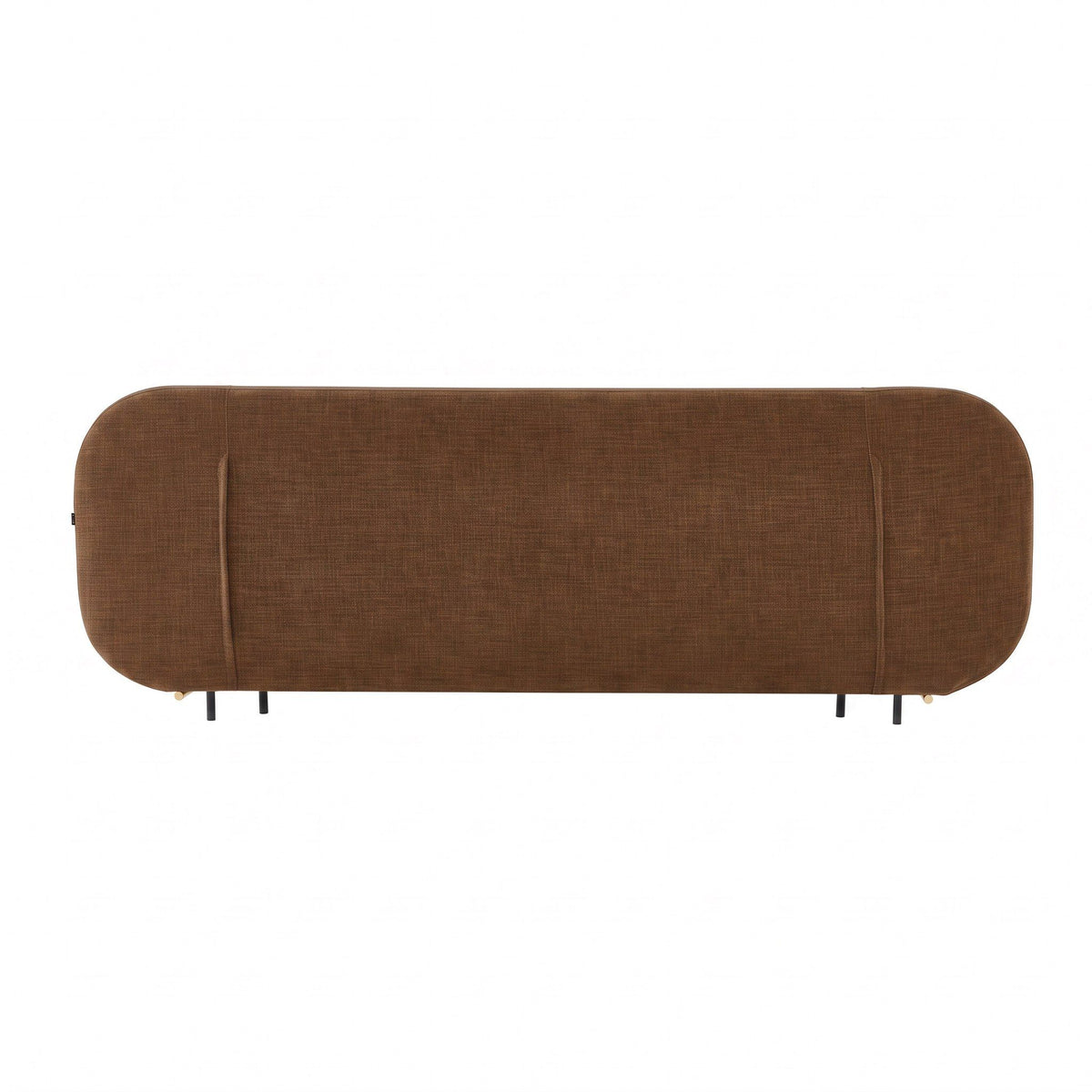 King Upholstered Bed with Nightstands, Modern Brown Fabric Platform Bed