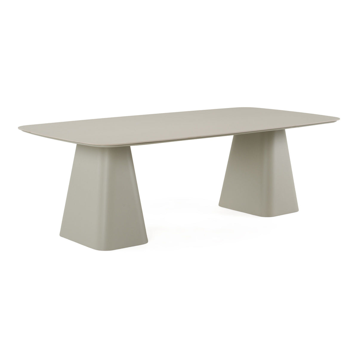Outdoor Patio Dining Set, Sintered Stone Table with Grey Upholstered Chairs