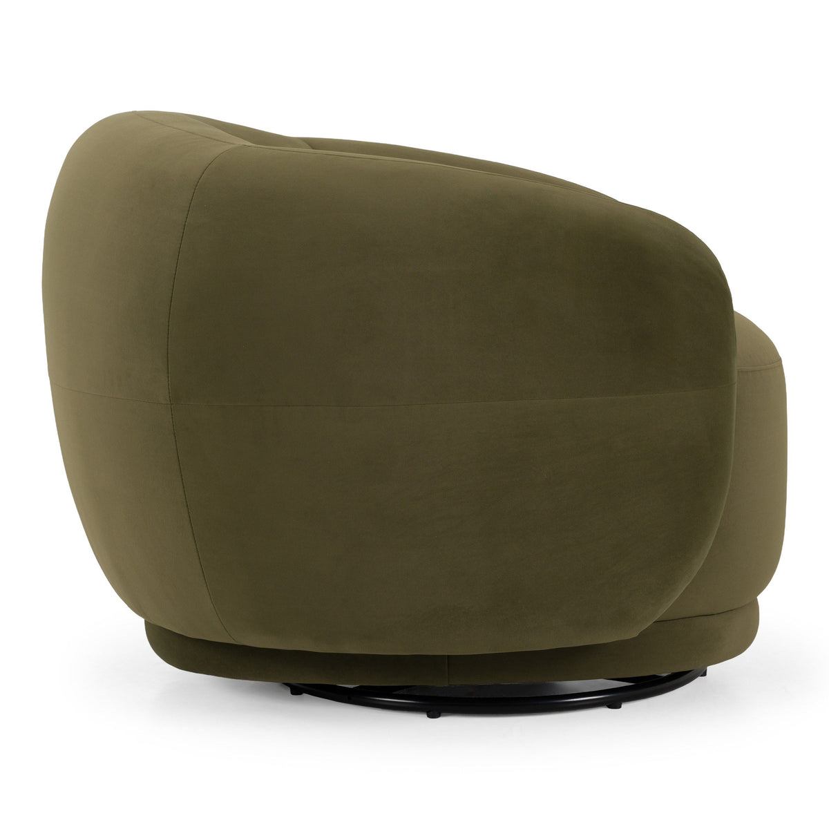 Green Swivel Accent Chair, Modern Round Arm Living Room Chair