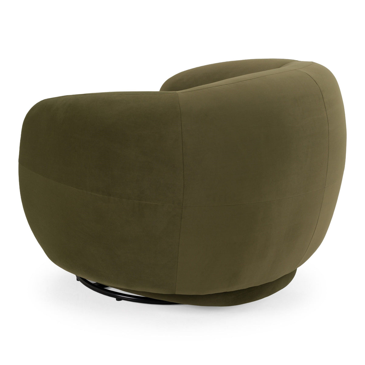 Green Swivel Accent Chair, Modern Round Arm Living Room Chair