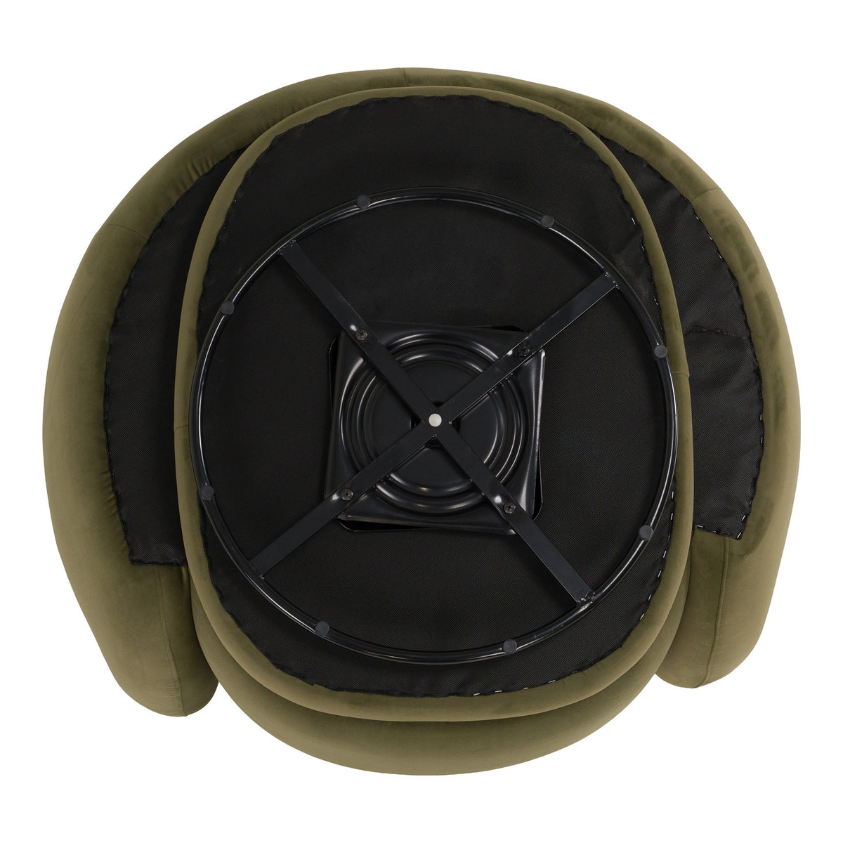 Green Swivel Accent Chair, Modern Round Arm Living Room Chair