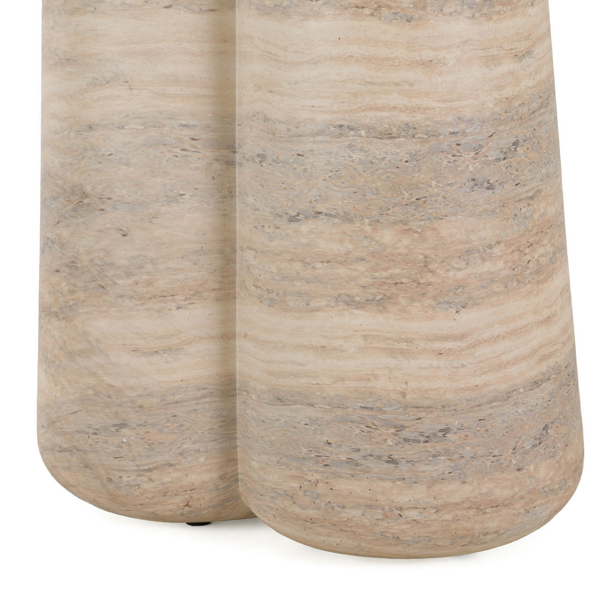 Round Concrete Dining Table, Faux Travertine Pedestal Kitchen Table