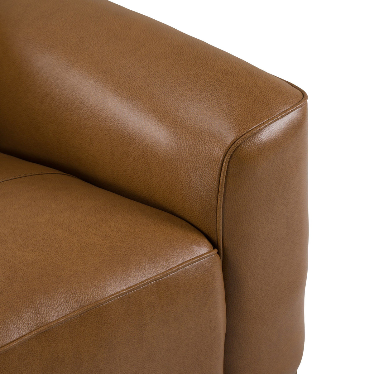 Brown Leather Power Recliner Chair, Modern Oak Accent Lounge Chair