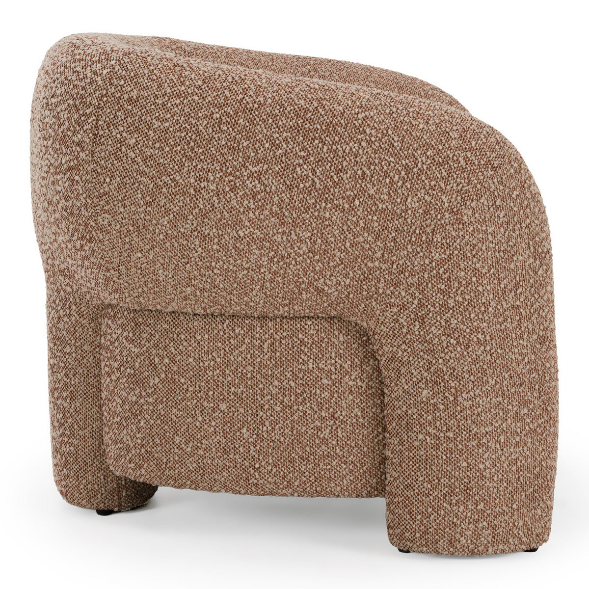 Accent Chair with Ottoman, Brick Red Fabric Flared Arm Chair