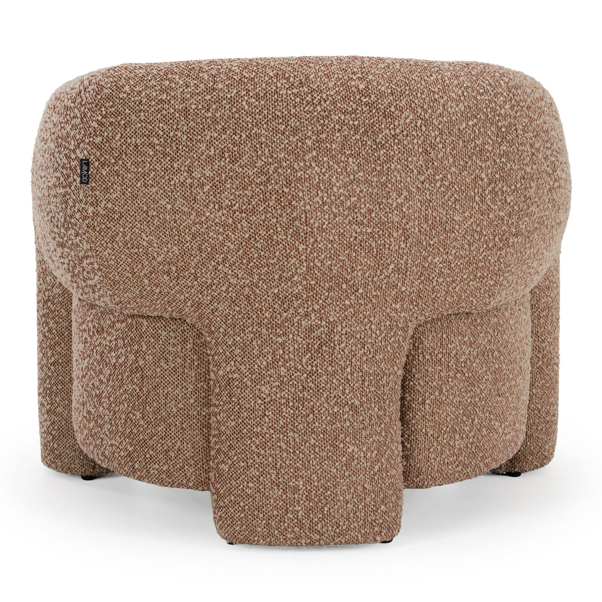 Accent Chair with Ottoman, Brick Red Fabric Flared Arm Chair