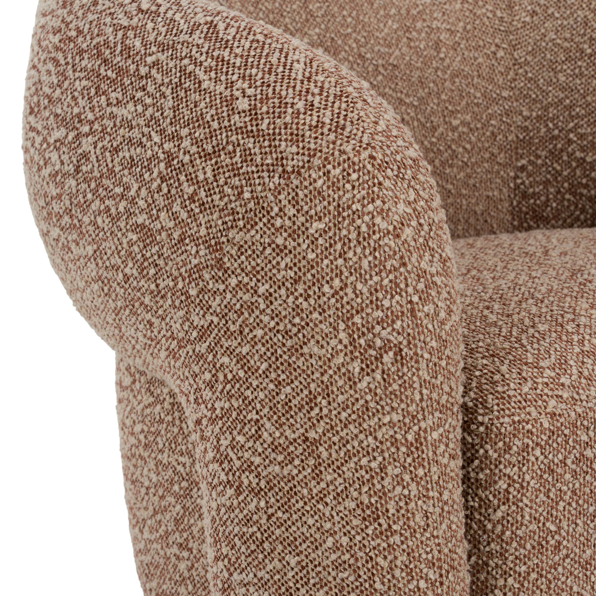 Accent Chair with Ottoman, Brick Red Fabric Flared Arm Chair