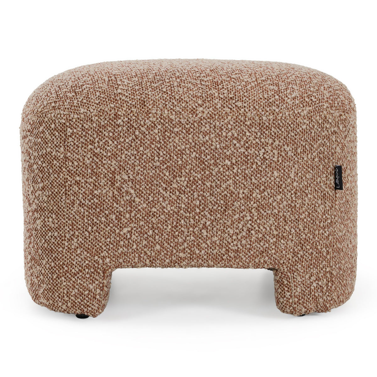 Accent Chair with Ottoman, Brick Red Fabric Flared Arm Chair