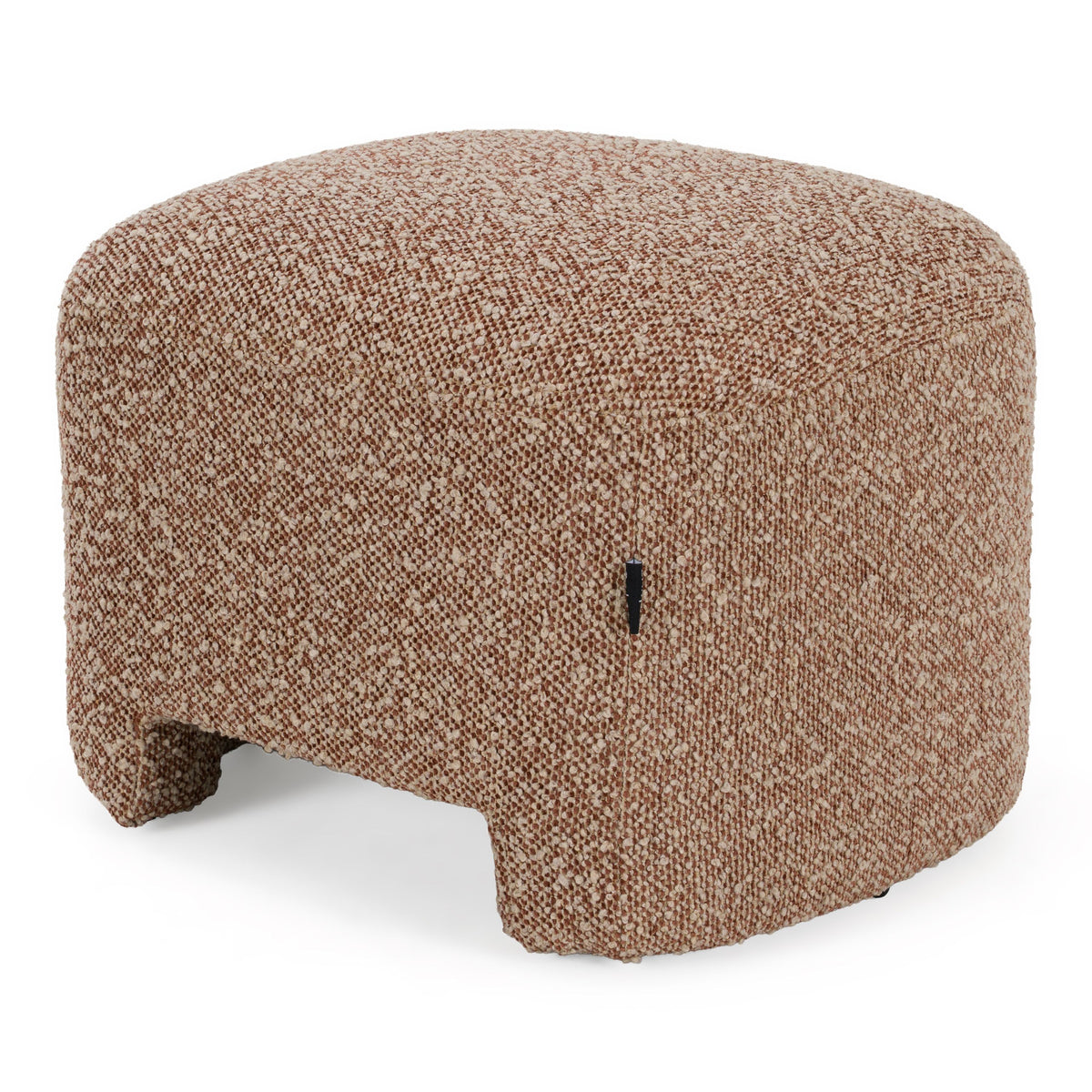 Accent Chair with Ottoman, Brick Red Fabric Flared Arm Chair