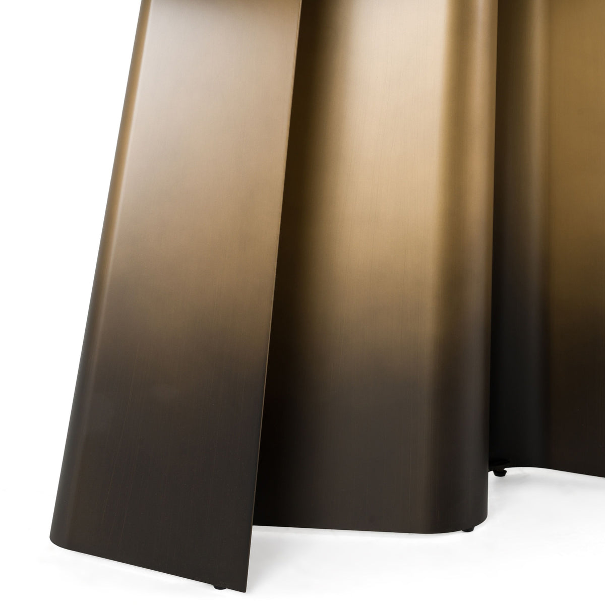 White Ceramic Console Table, Modern Brushed Bronze Entryway Table