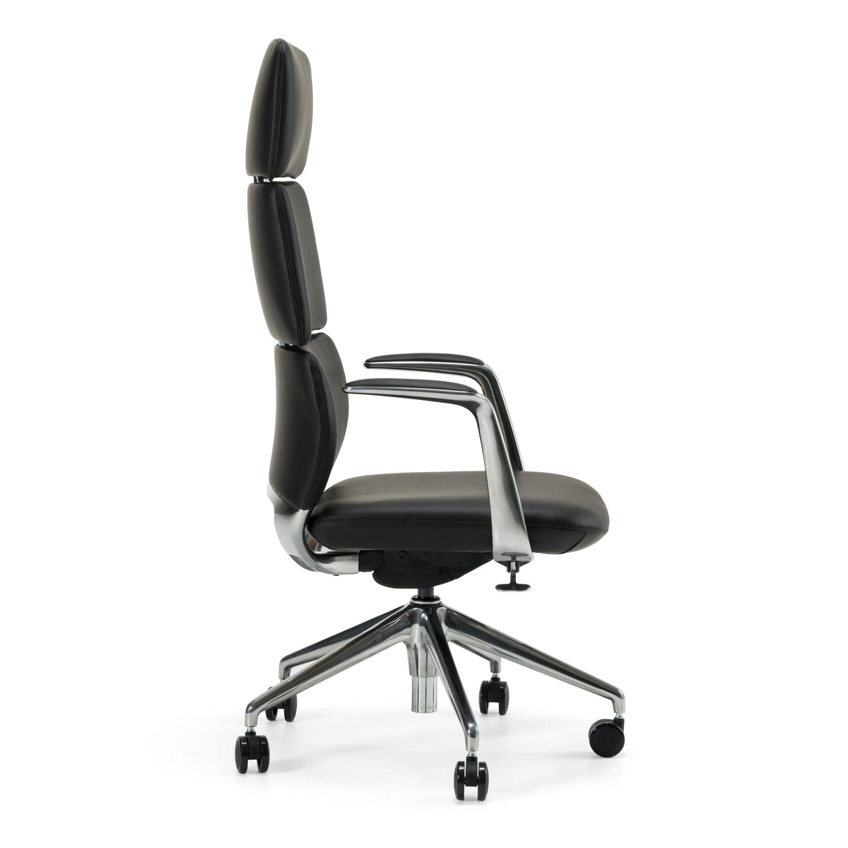 Black Vegan Leather Executive Office Chair, High Back Swivel Desk Chair