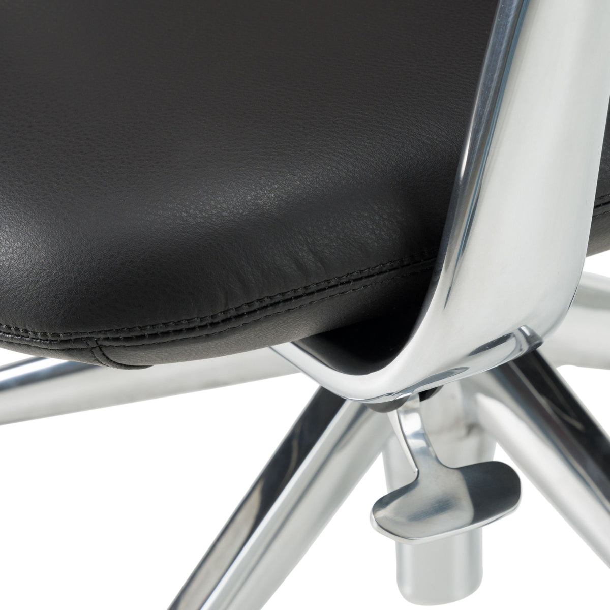 Black Vegan Leather Executive Office Chair, High Back Swivel Desk Chair