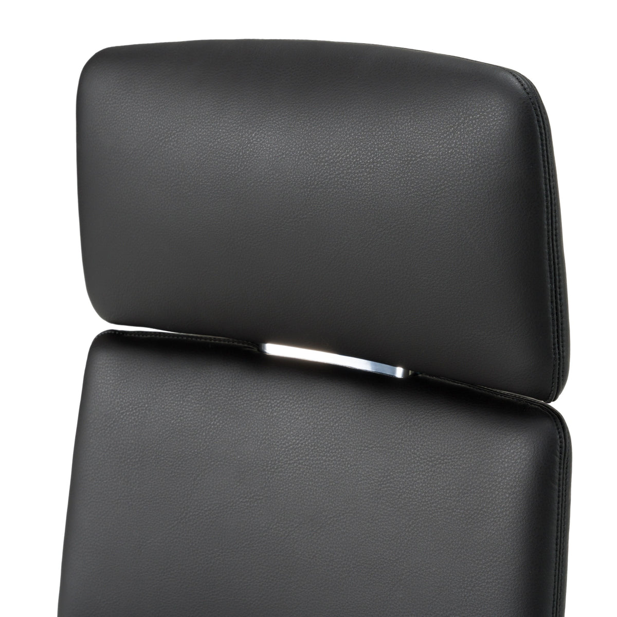Black Vegan Leather Executive Office Chair, High Back Swivel Desk Chair