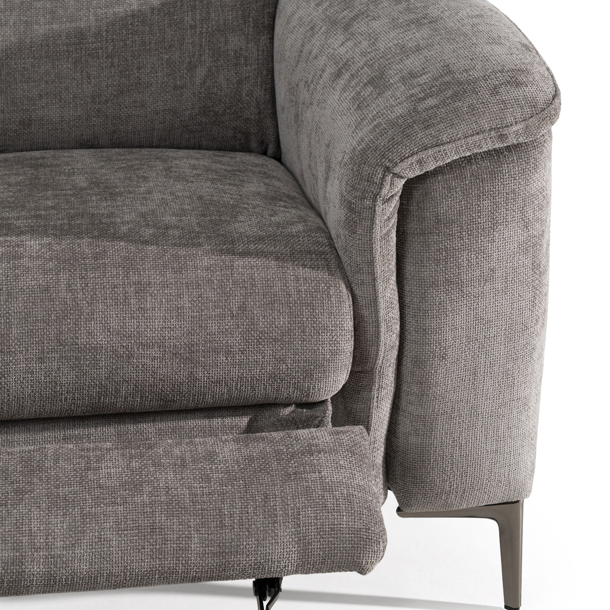 Sleeper Sectional with Power Recliner, Grey Pull Out Sofa Bed Couch