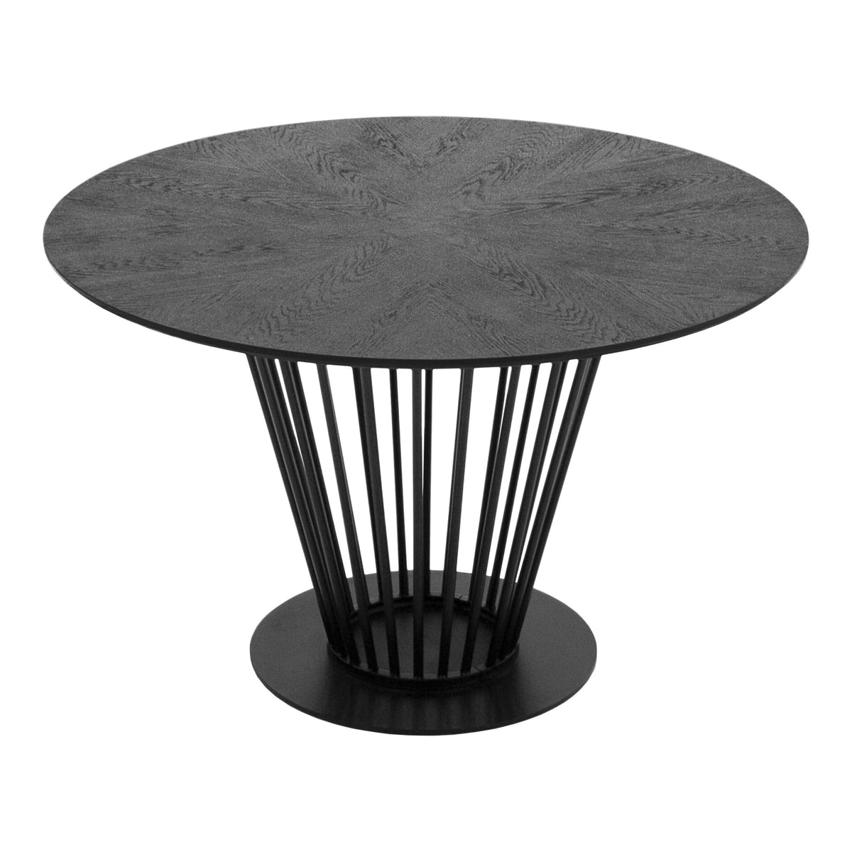 Round Black Dining Table Set with Pink Velvet Chairs, Modern Dining Set