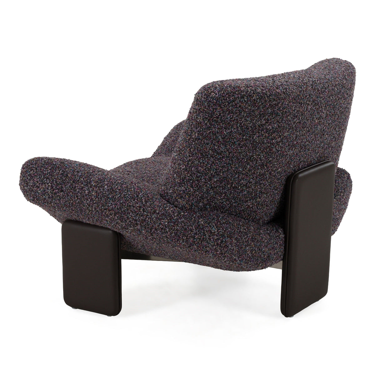 Armless Accent Chair, Grey Multicolor Fabric Lounge Chair