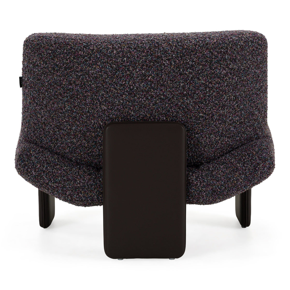 Armless Accent Chair, Grey Multicolor Fabric Lounge Chair