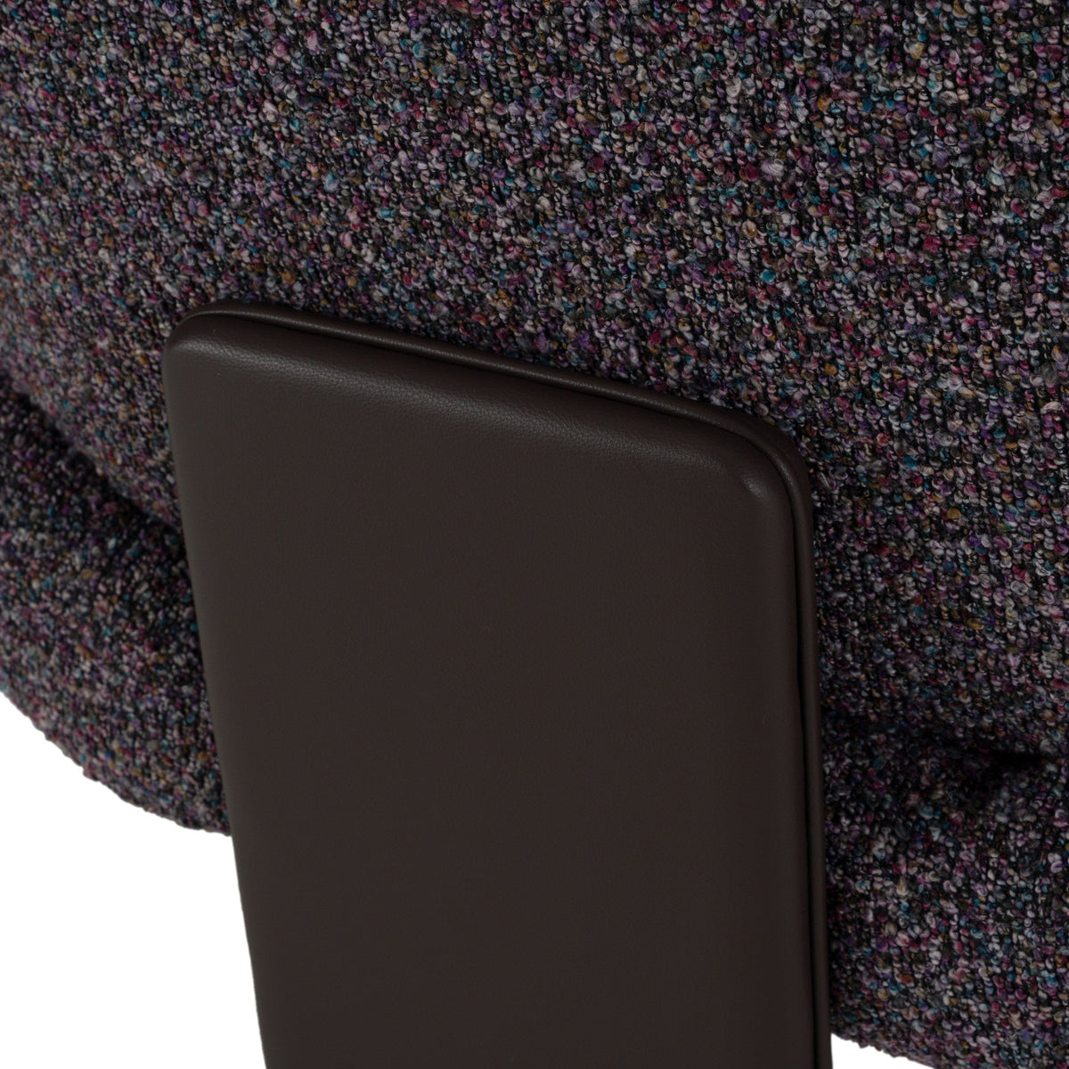 Armless Accent Chair, Grey Multicolor Fabric Lounge Chair