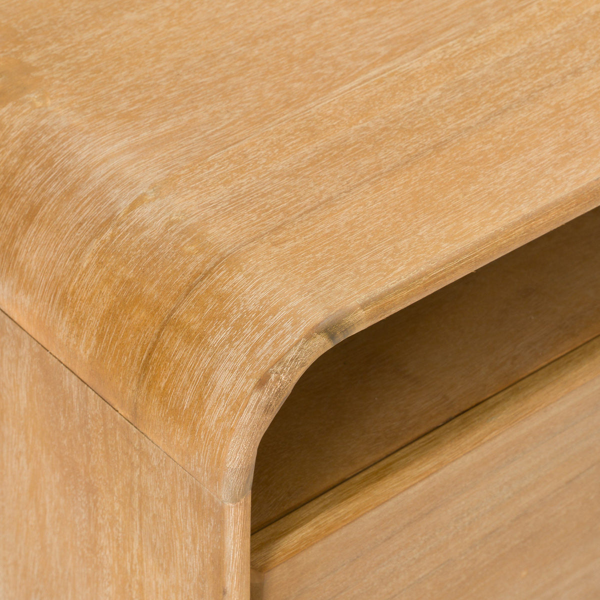Natural Acacia Chest of Drawers, Rustic Modern Tall Dresser