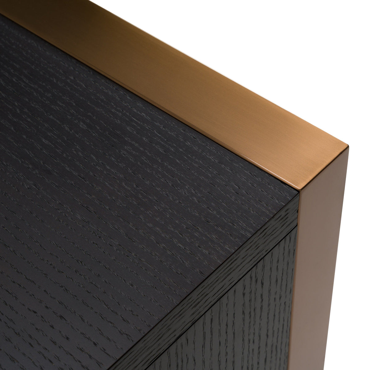 Wenge Wood Writing Desk, Modern Rose Gold Office Desk with Drawers