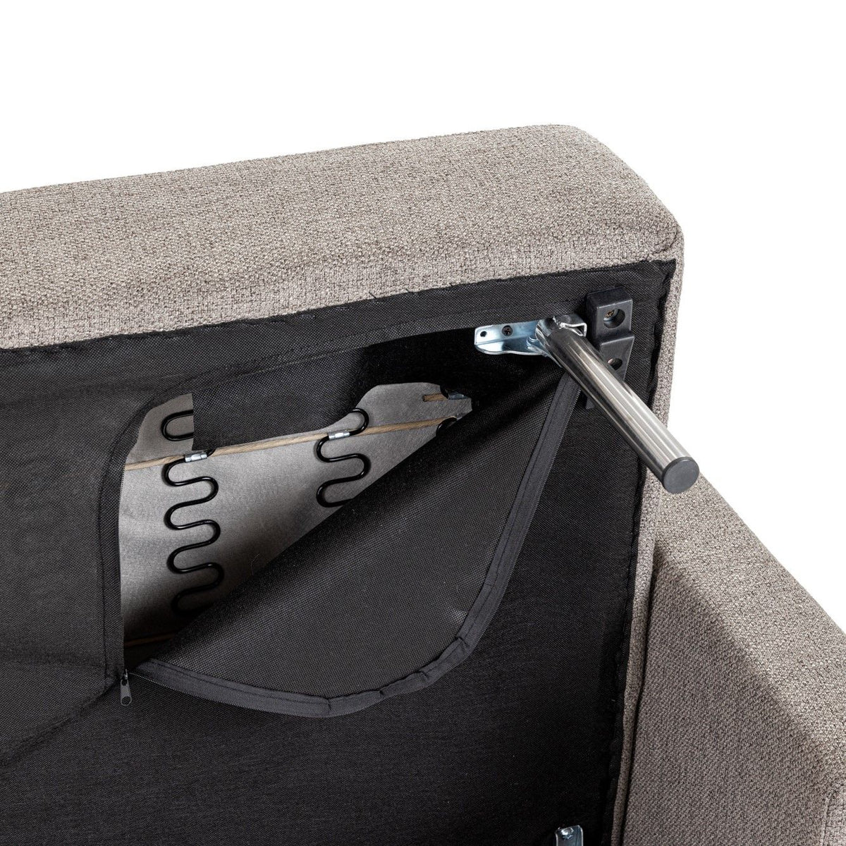 Grey Fabric Sleeper Sofa, Modern Convertible Sofa Bed