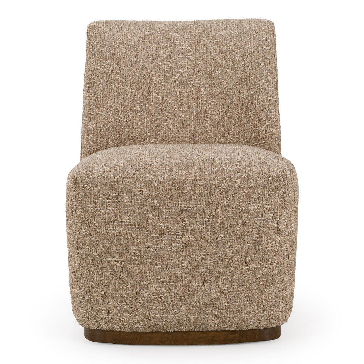 Upholstered Dining Chairs with Casters, Beige Parsons Chair Set