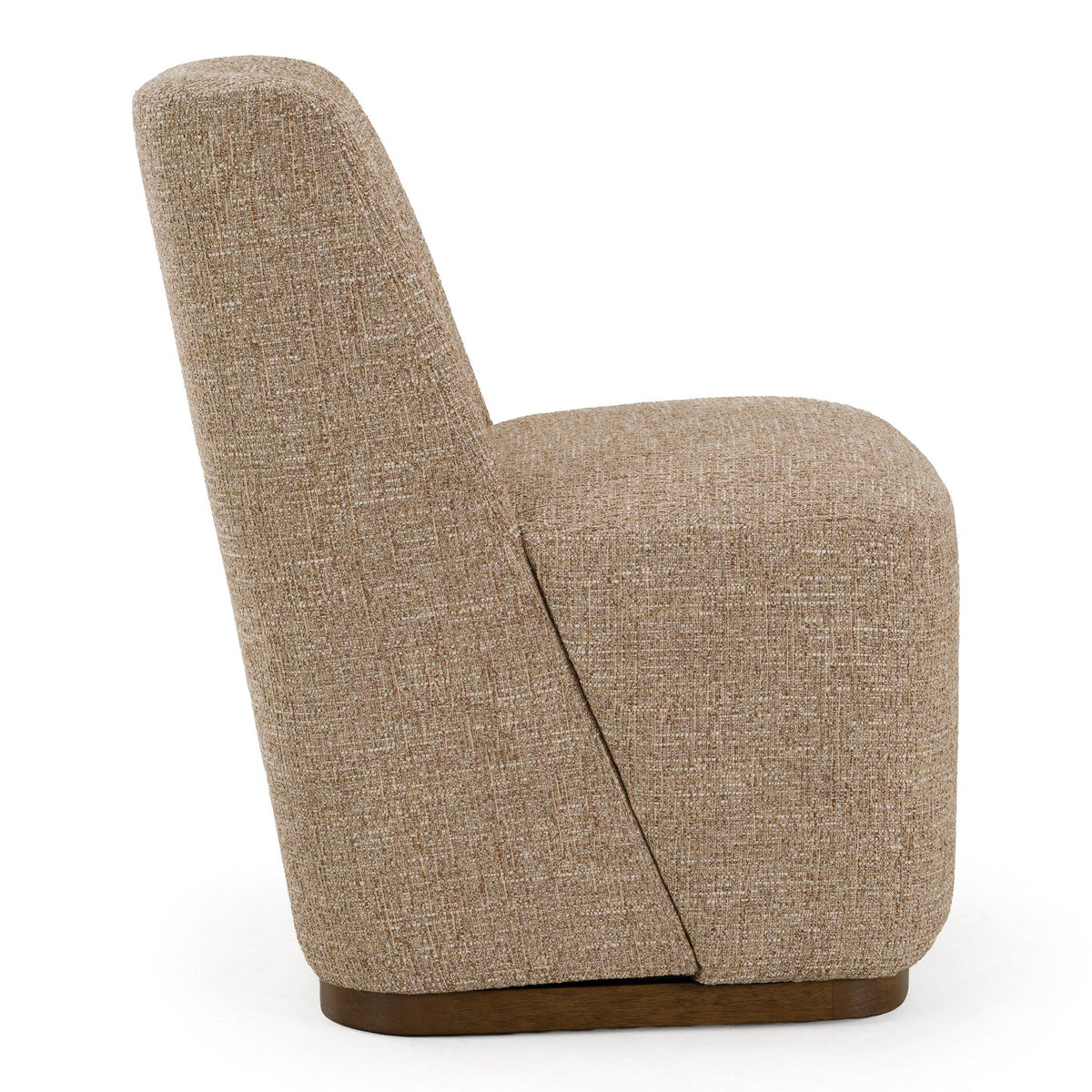 Upholstered Dining Chairs with Casters, Beige Parsons Chair Set