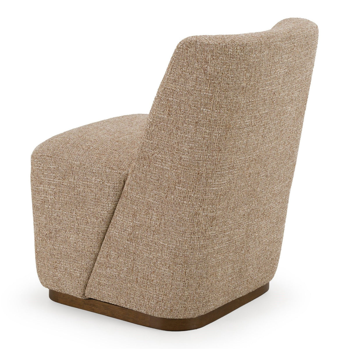 Upholstered Dining Chairs with Casters, Beige Parsons Chair Set
