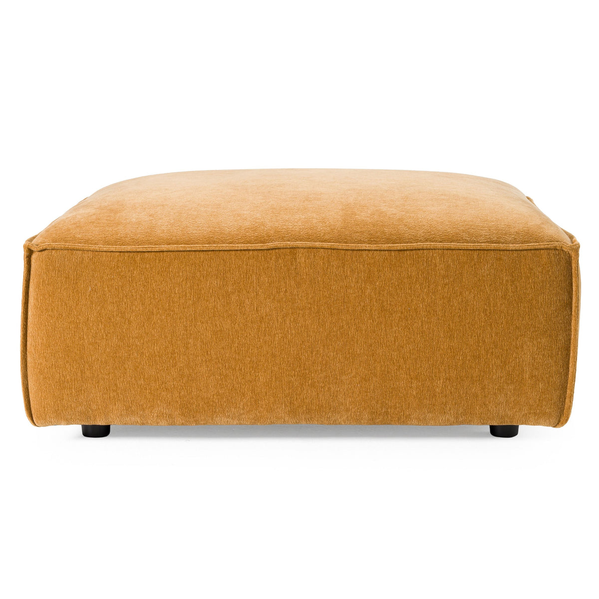 Modular Fabric Ottoman, Modern Upholstered Footstool in Grey or Mustard