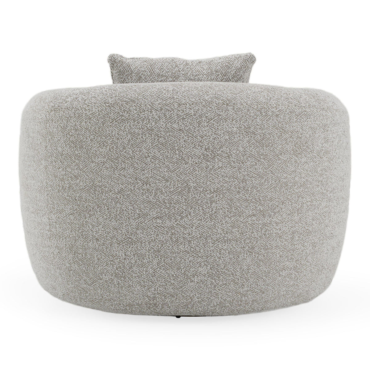 Striped Swivel Accent Chair, Modern Round Arm Chair with Brass Accents