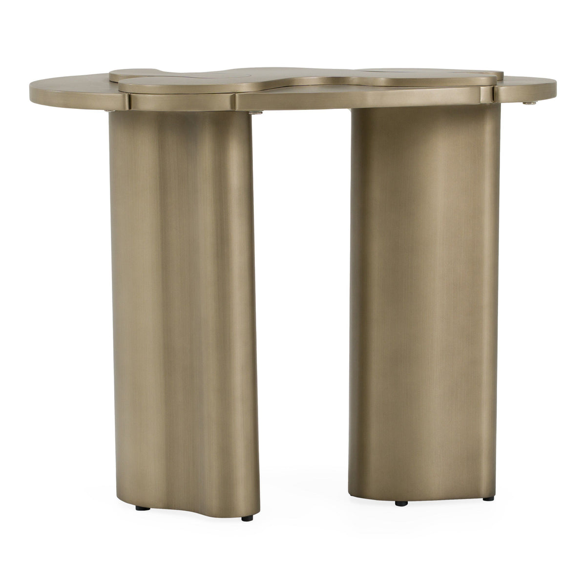 Brass Nesting Coffee Table Set, Modern Cast Iron Coffee and End Table