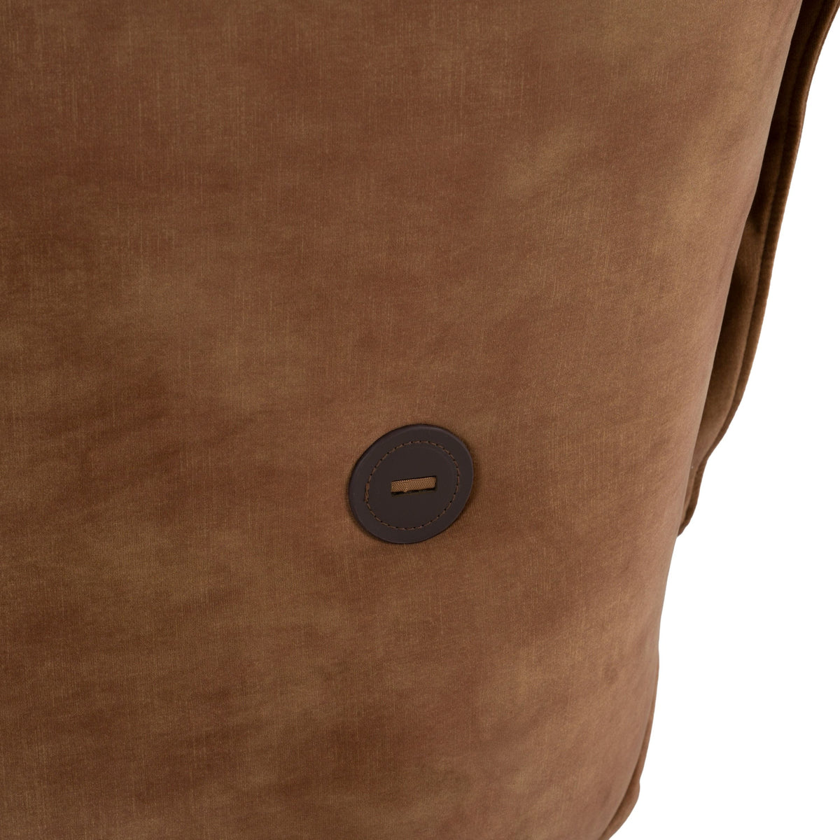 Camel Velvet Swivel Accent Chair, Armless Lounge Chair with Chrome Base