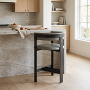 Faux Leather Counter Stool styled in a room