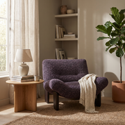 Armless Accent Chair styled in a room