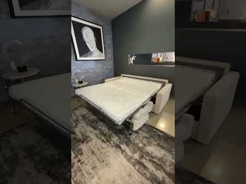 Sand Pull Out Sofa Bed, Italian Modern Full Size Sleeper Sofa
