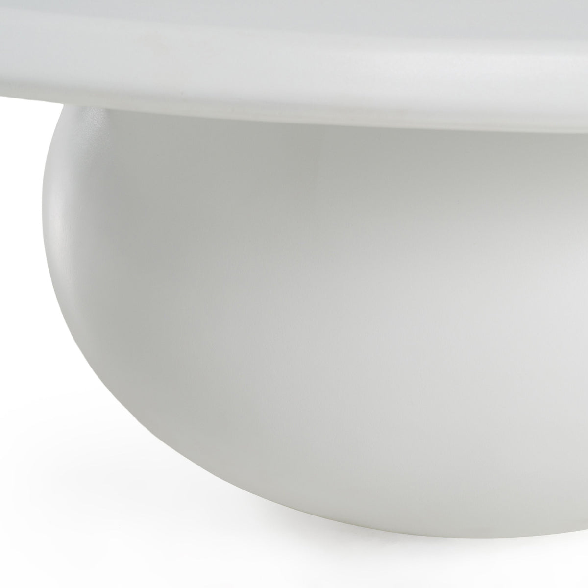 Ivory Concrete Nesting Coffee Tables, Organic Shape Pedestal Table Set