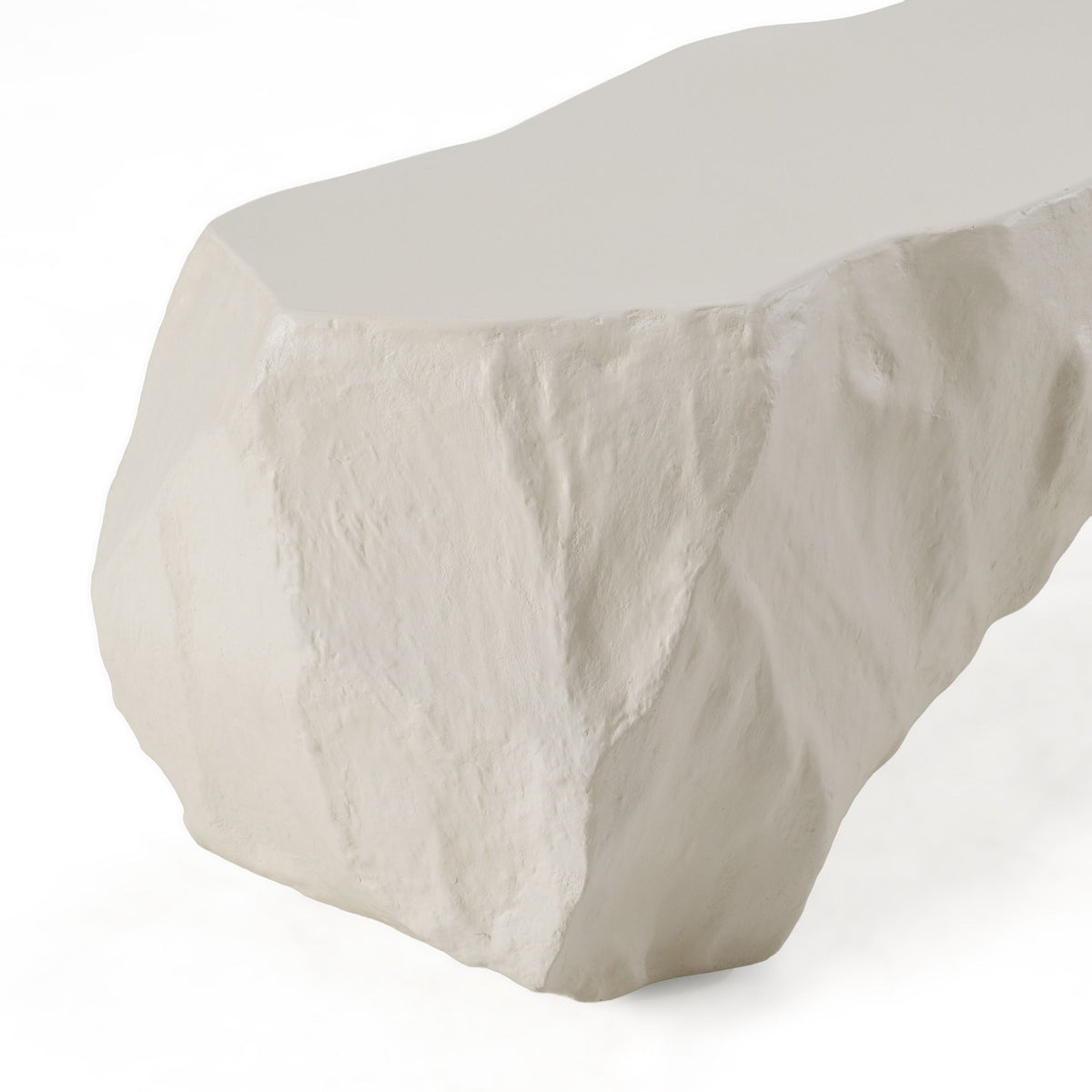Cream Concrete Bench, Modern Indoor Outdoor Entryway Bench