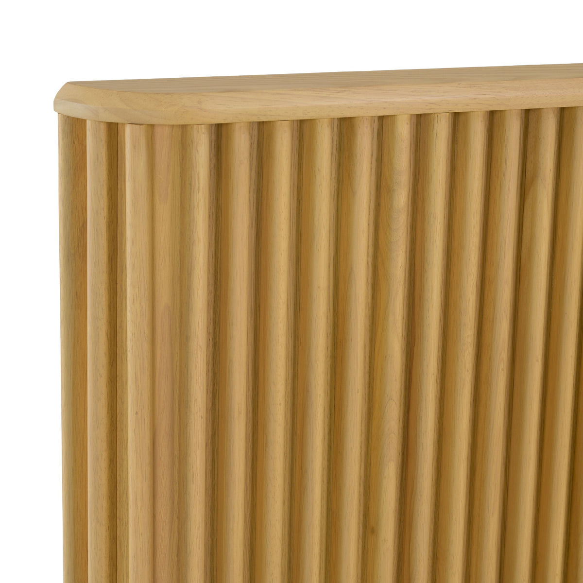 Natural Oak Wood Bed Frame, Rustic Modern Panel Headboard Bed