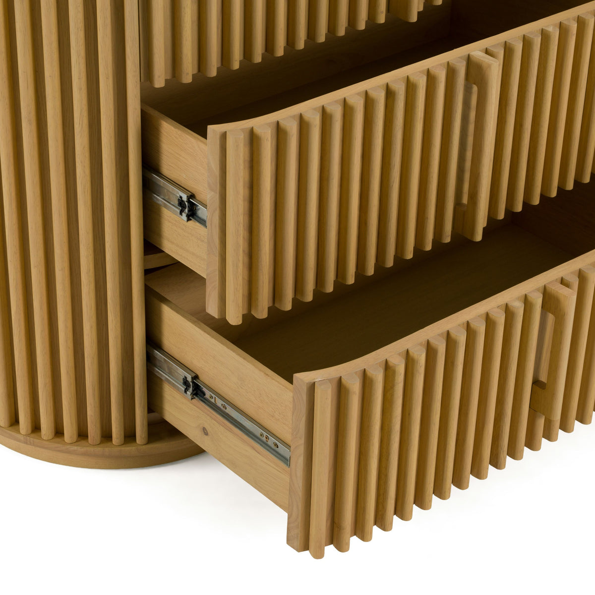 Natural Oak Six Drawer Dresser, Modern Wood Bedroom Dresser