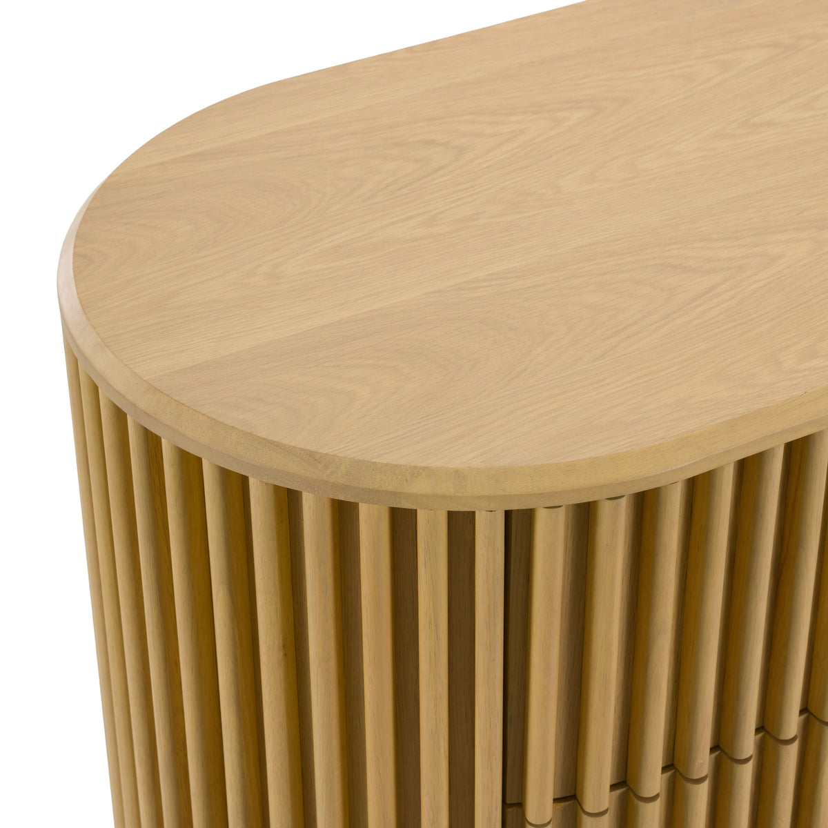Natural Oak Chest of Drawers, Modern Tall Dresser with Wood Pulls