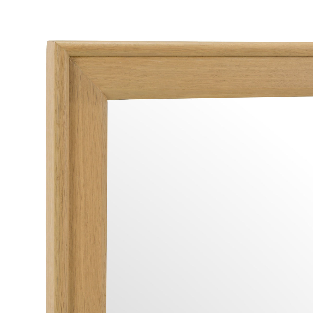 Natural Oak Dresser Mirror, Modern Rectangular Wall Mirror