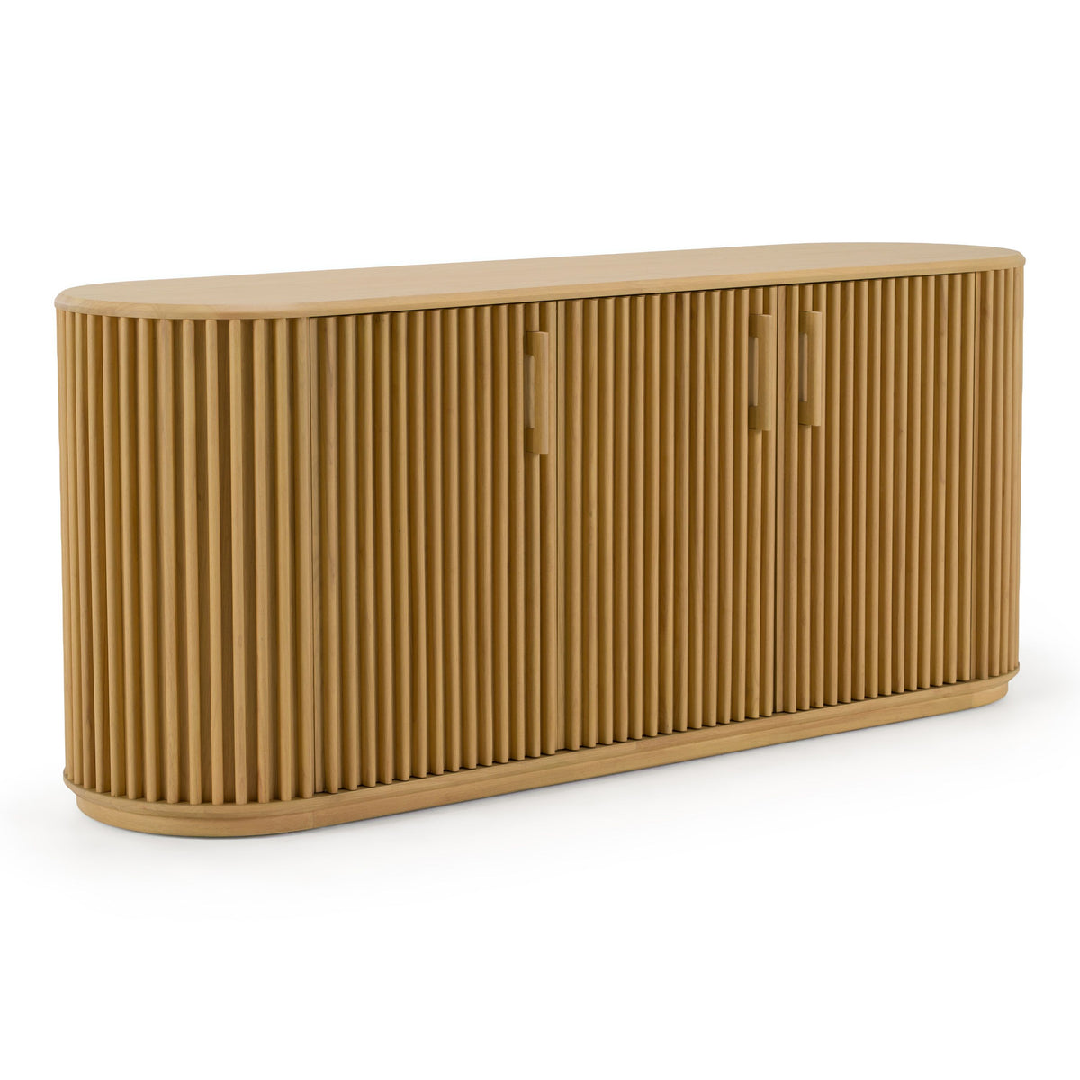Natural Oak Buffet Sideboard, Modern Dining Room Storage Cabinet