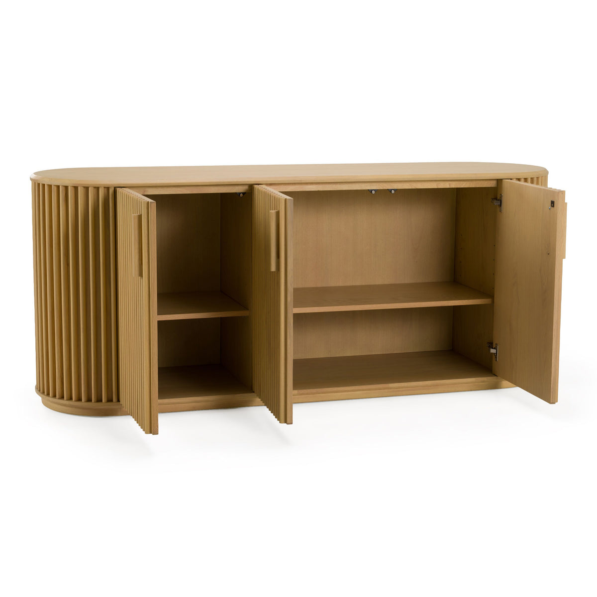 Natural Oak Buffet Sideboard, Modern Dining Room Storage Cabinet